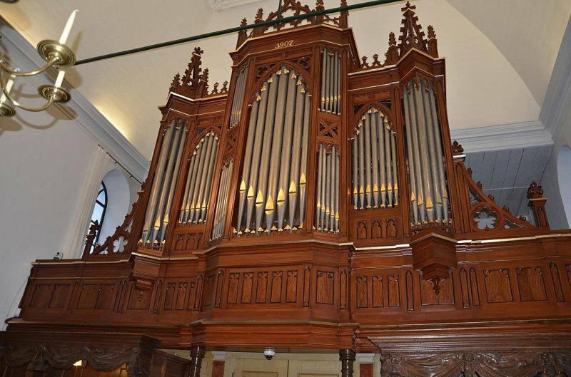 Houtimitatie en verguldwerk orgel kerk Eelde in opdracht van protestantse gemeente Eelde Paterswolde