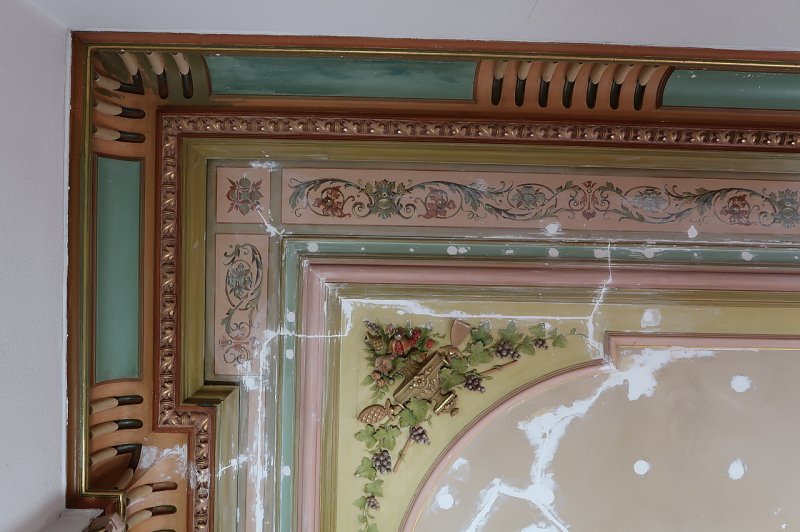 Restauratie polychromie plafond rentenierswoning