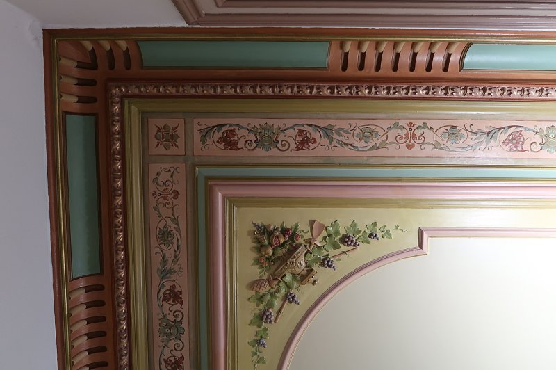 Restauratie polychromie plafond rentenierswoning