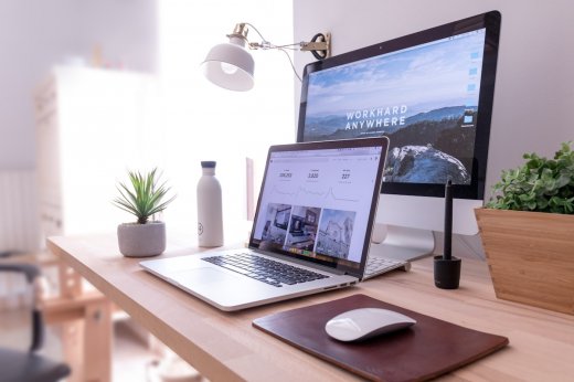Moderne website op een laptop