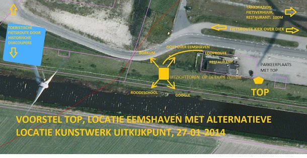 Voorstel voor het kunstwerk bij de Wrakketaria
