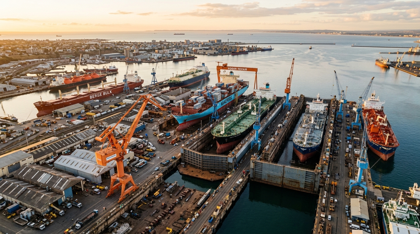 Where Ship Repair Is Busiest Right Now: China vs the Mediterranean vs the Gulf