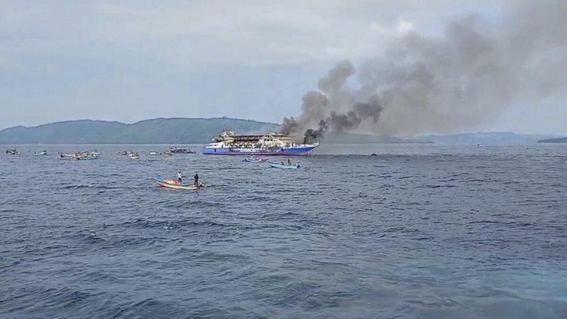 Two Dead After Chemical Cargo Vessel Catches Fire Off Indonesia