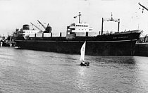 ABAN ICE — Service Ship, SAINT KITTS AND NEVIS flag, built 1959
