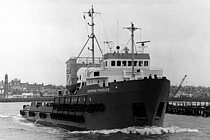 AMBER CECILIA — Offshore Vessel, Cecilia; The Republic of Poland flag, built 1974