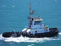 CIUDAD DE URIBIA — Tug, COLOMBIA flag, built 1986