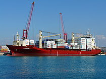 JUSTUS — Container Ship, Saint Kitts and Nevis flag, built 1995
