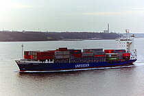 PLUTO — Container Ship, St. Kitts & Nevis flag, built 1996