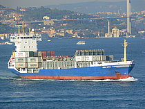 LUCIA — Container Ship, St.Kitts and Nevis flag, built 1997