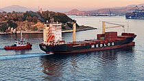 MED IZMIR — Container Ship, Turkey flag, built 1998