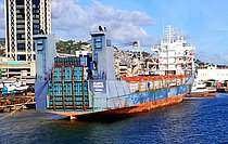 ELMES — Ro Ro Cargo Ship, SAINT KITTS AND NEVIS flag, built 1997