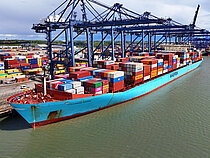 COLUMBINE MAERSK — Container Ship, The Kingdom of Denmark flag, built 2002