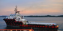 PACIFIC BRONZE — Offshore Supporttowing And Fire Fighting Vessel, Republic of Indonesia flag, built 2003