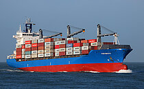 PORTSMOUTH — Container Ship, LIBERIA flag, built 2004