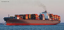 WAN HAI 722 — Container Ship, SINGAPORE flag, built 2009