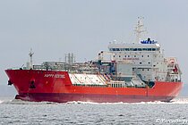 HAPPY KESTREL — Gas Tanker, The Kingdom of Denmark flag, built 2013