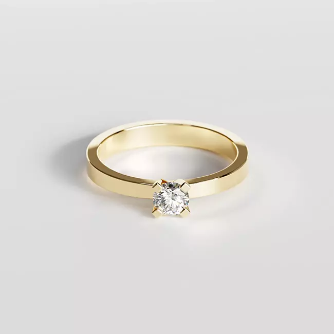 solid guld forlovelsesring 030 ct lab diamant 