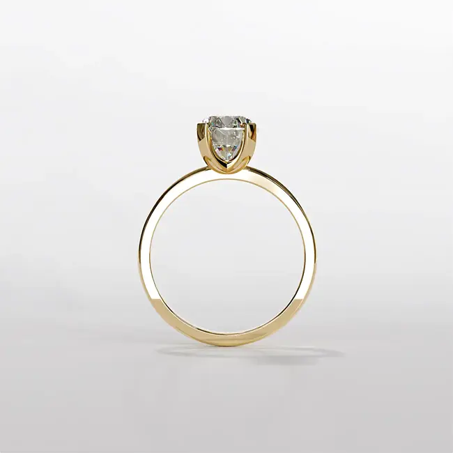 zlato cushion kamen soliter prstan