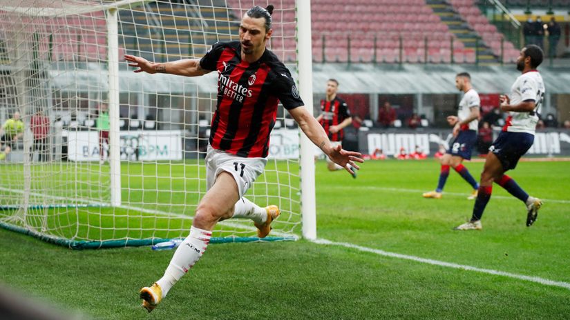 Milan ease past Crotone, Ibrahimovic scored his 501st club goal