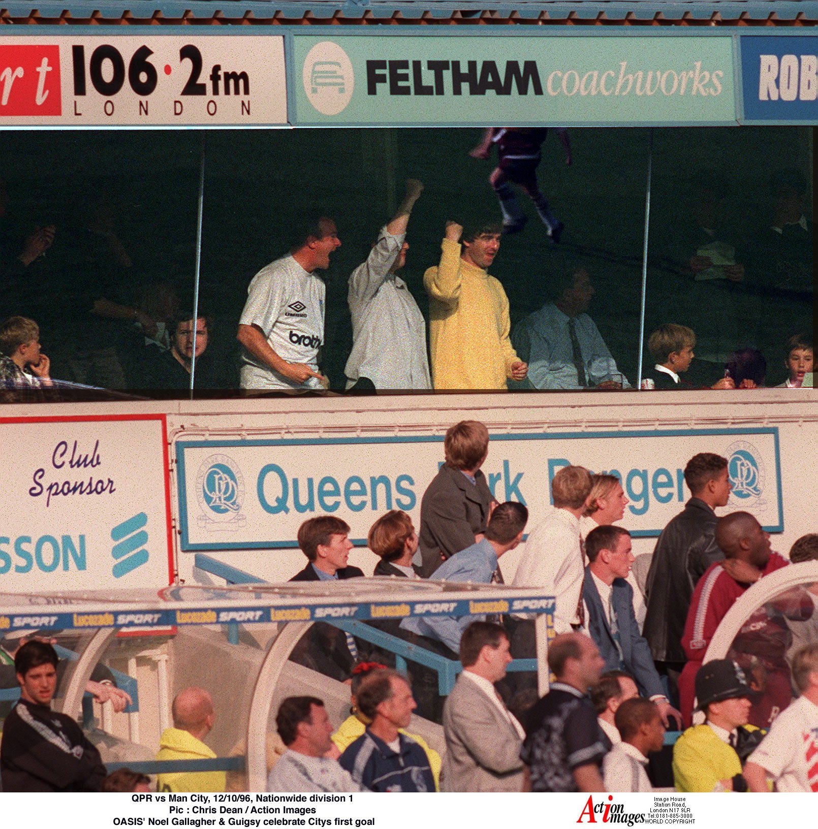 Noel Gallagher in the stands (©Action images)