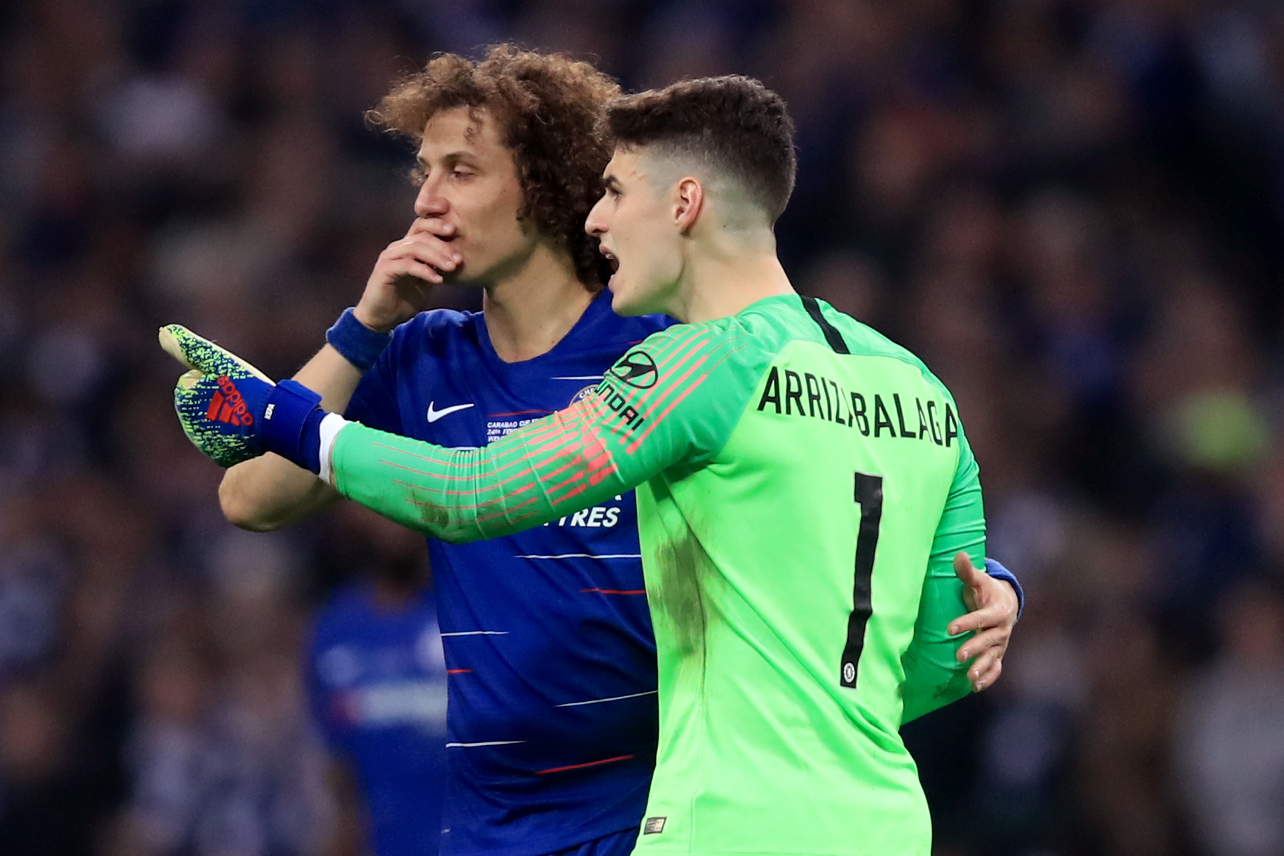 Kepa refuses to be subbed in February 2019 (©  Marc Atkins/Getty Images)