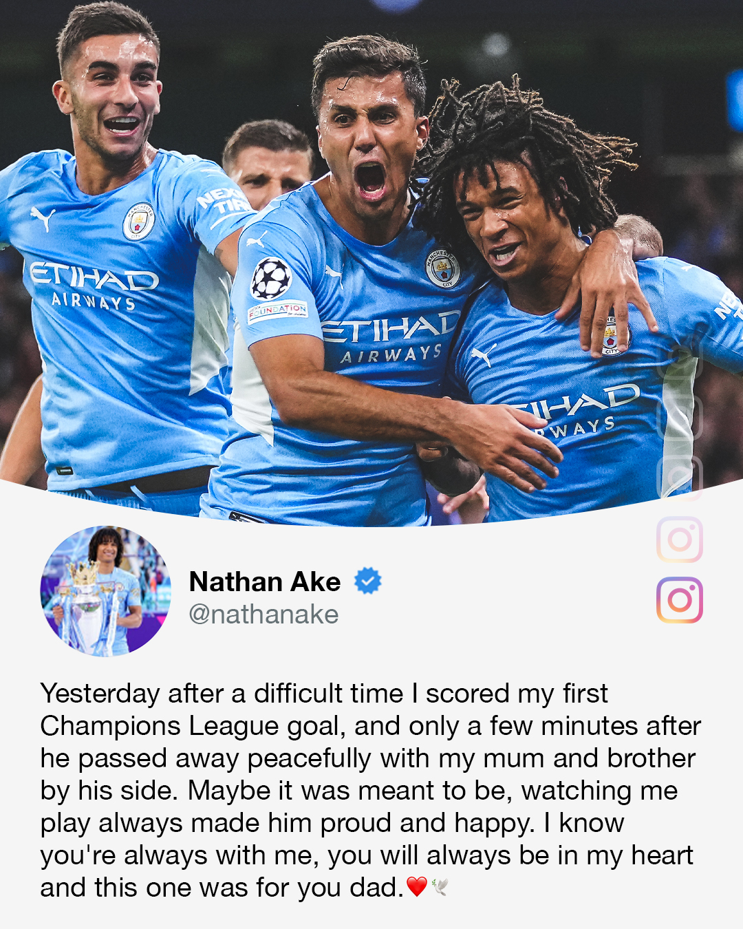 Ake's father dies minutes after his Champions League goal | MozzartSportKe