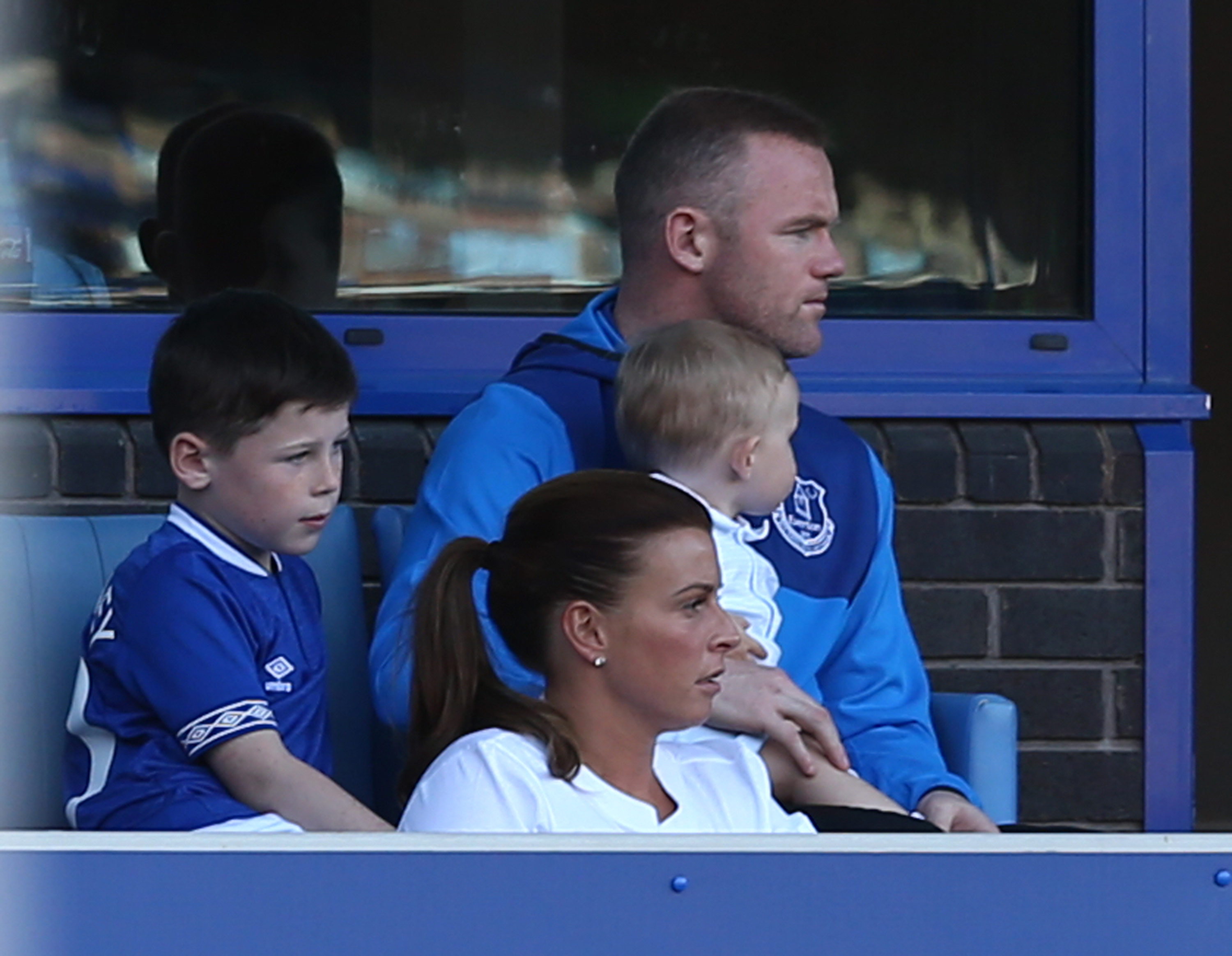 Rooney with his family at Goodison Park back in May 2018 (©Photo by Jan Kruger/Getty Images)