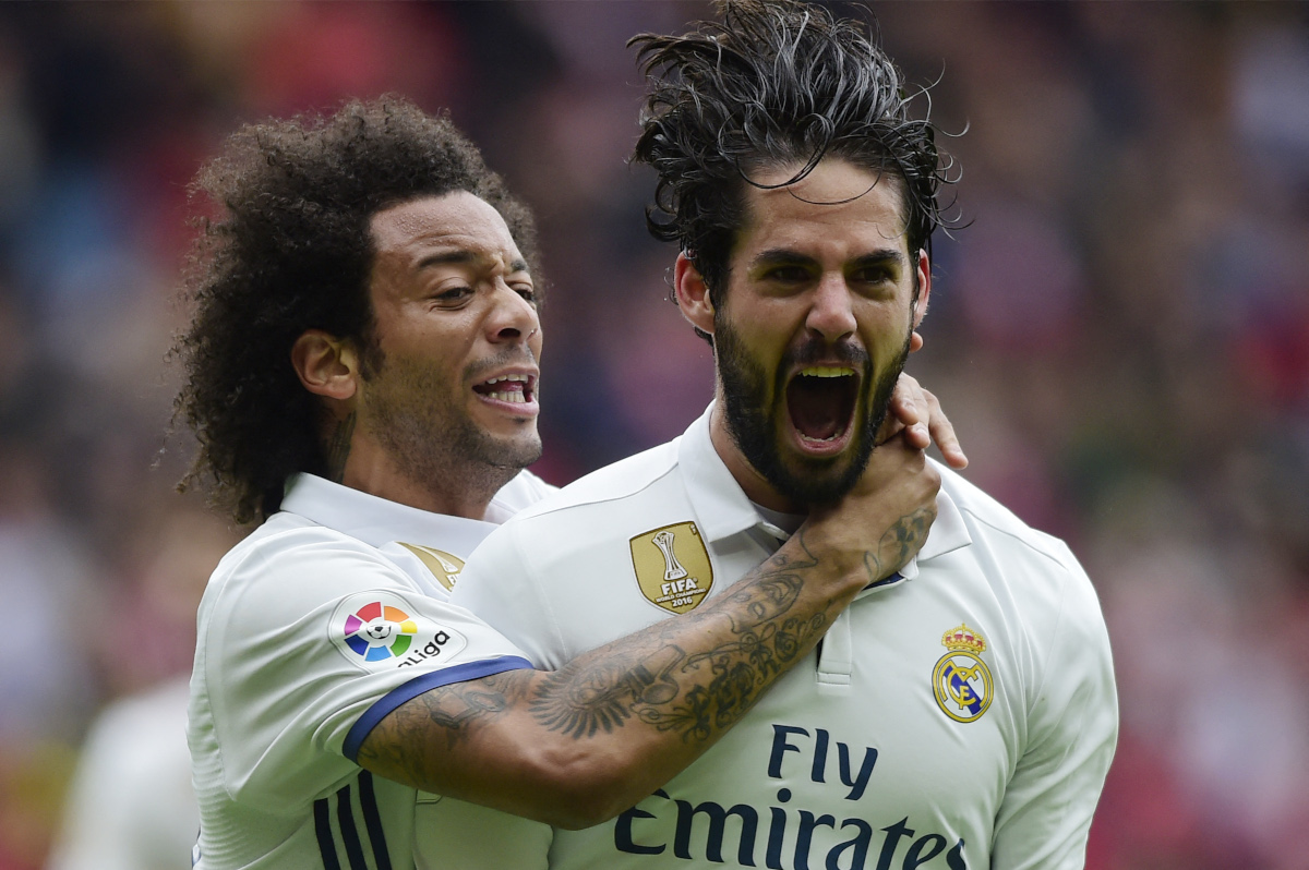 Marcelo and Isco (©AFP)