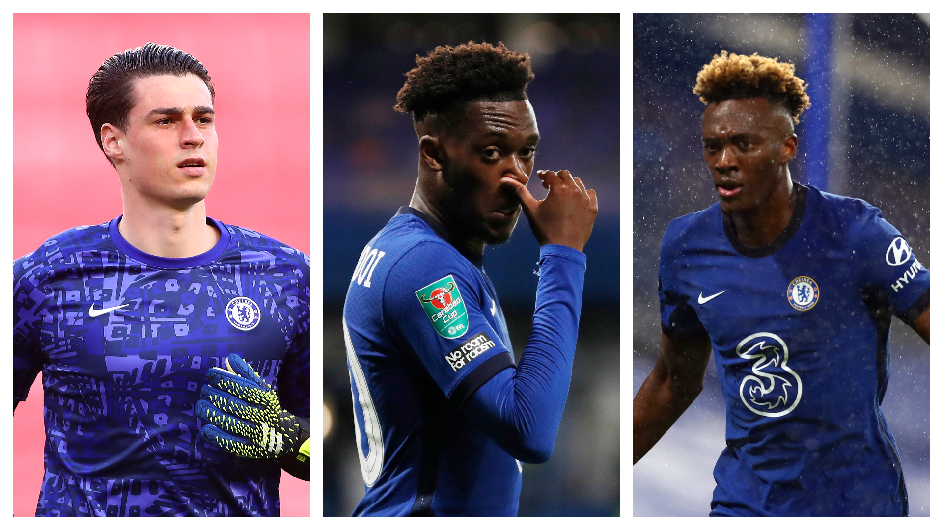 Arrizabalaga, Hudson-Odoi and Abraham (©Gallo images))
