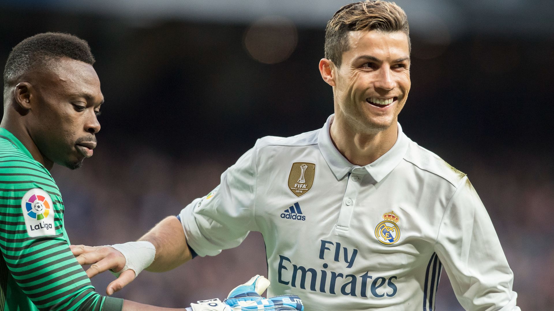 Kameni and Cristiano Ronaldo during their times at La Liga (©Power Sport Images/Getty Images)