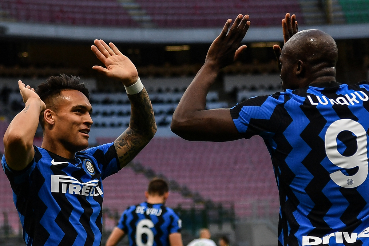 Striking partnership: Lautaro Martinez and Romelu Lukaku (©AFP)