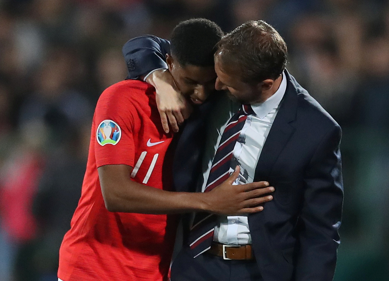 Rashford and Southgate (©Reuters/Carl Recine)