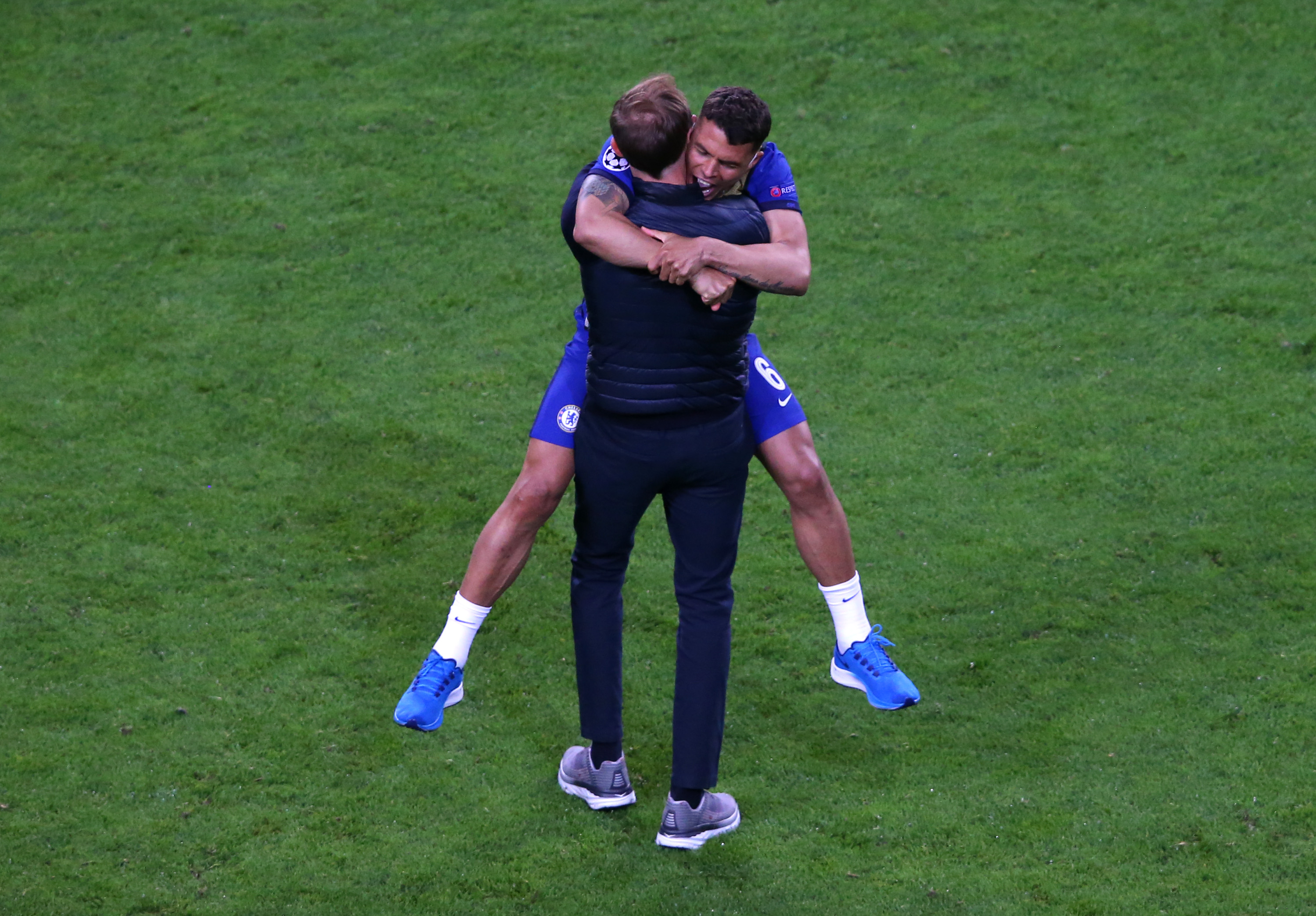 Tuchel and Thiago Silva last night (©Alex Livesey - Danehouse/Getty Images)