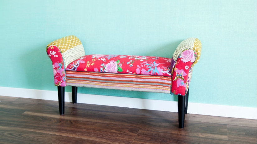 Bunte Patchwork Sitzbank