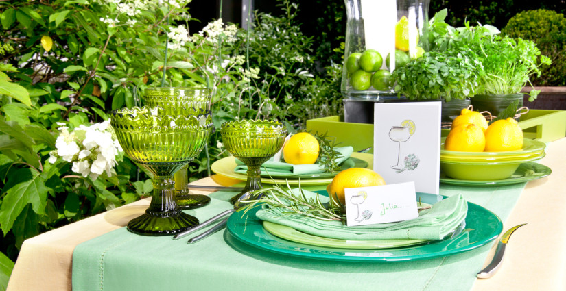 Gartenparty Deko mit schöner Tischgestaltung