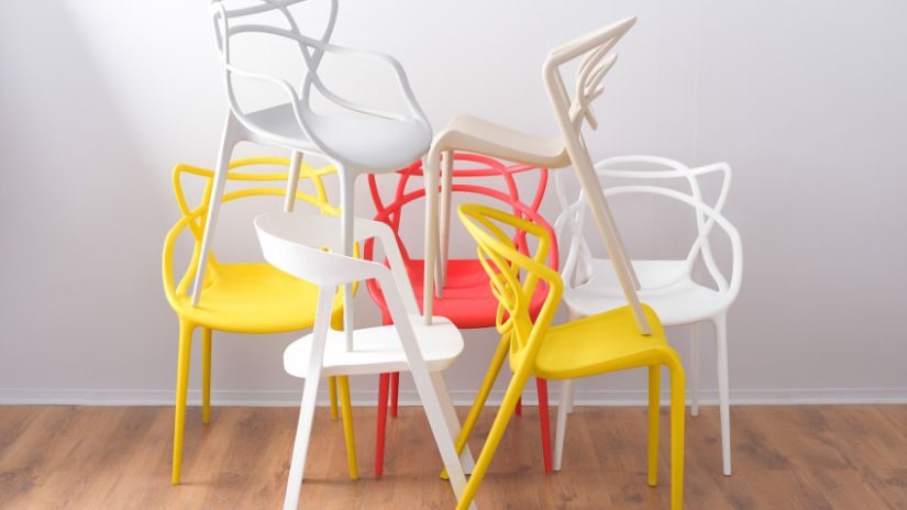 Gelber Stuhl design