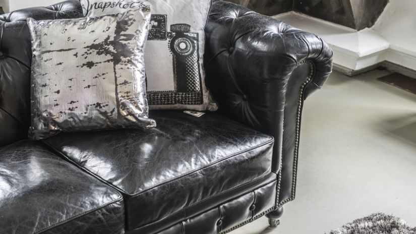 Sofa schwarz 2 sitzer