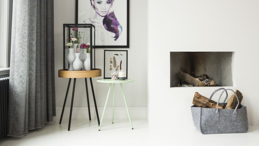 Lichtundurchlässige Gardine im Loft Stiil