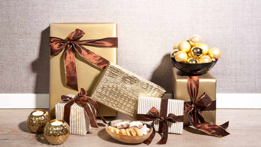 Geschenk - Gold - Braun