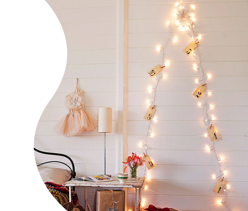 Weihnachtsbaum aus Lichtern DIY