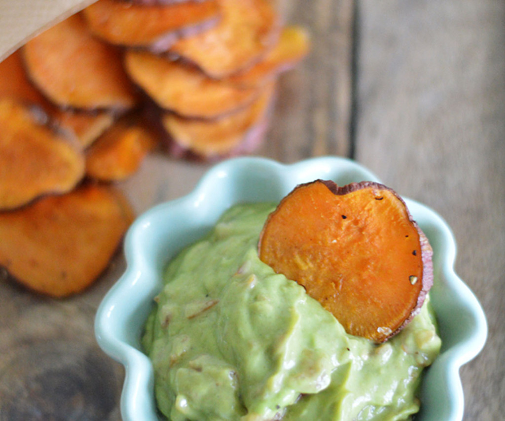 Rezept Süsskartoffelchips mit Guacamole