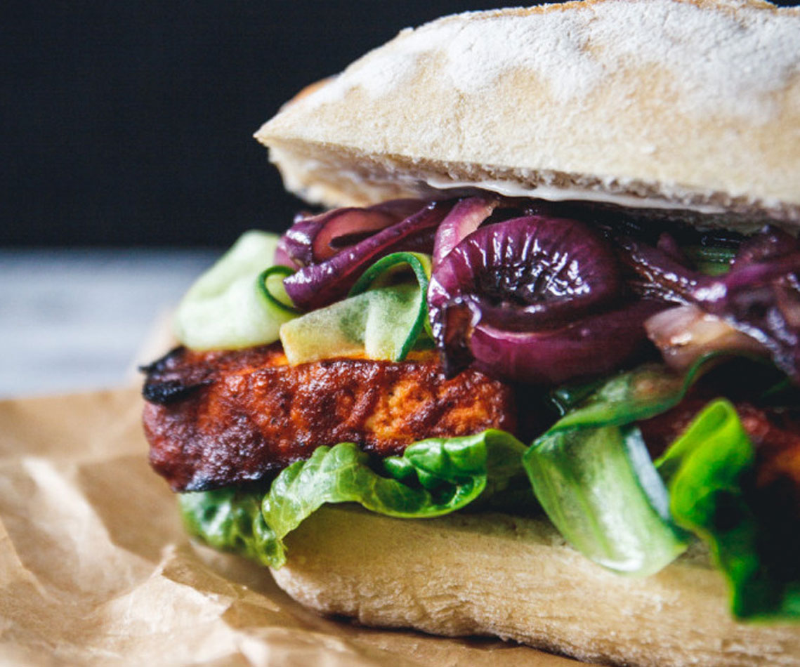 Rezept für Barbecue Tofu Sandwich