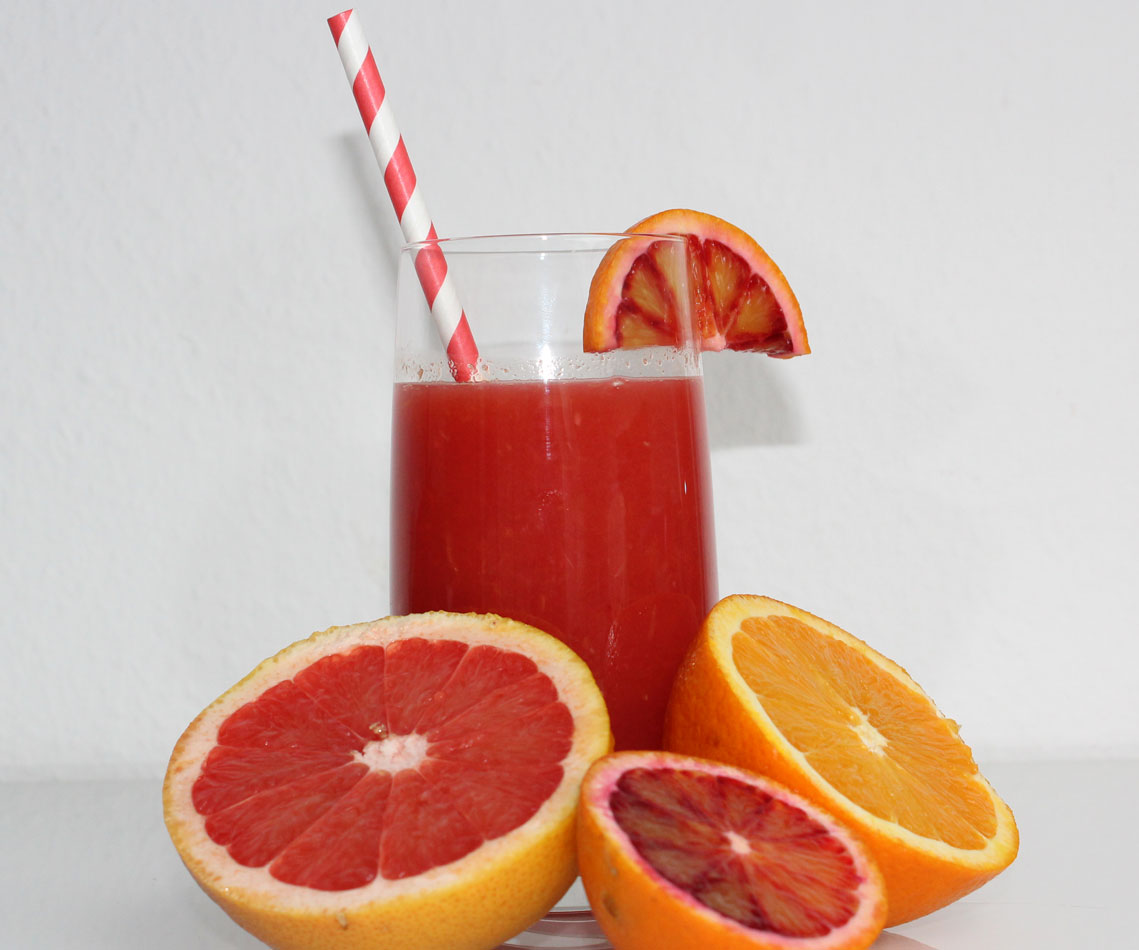 Rezept für einen Granatapfel-Zitrus-Saft