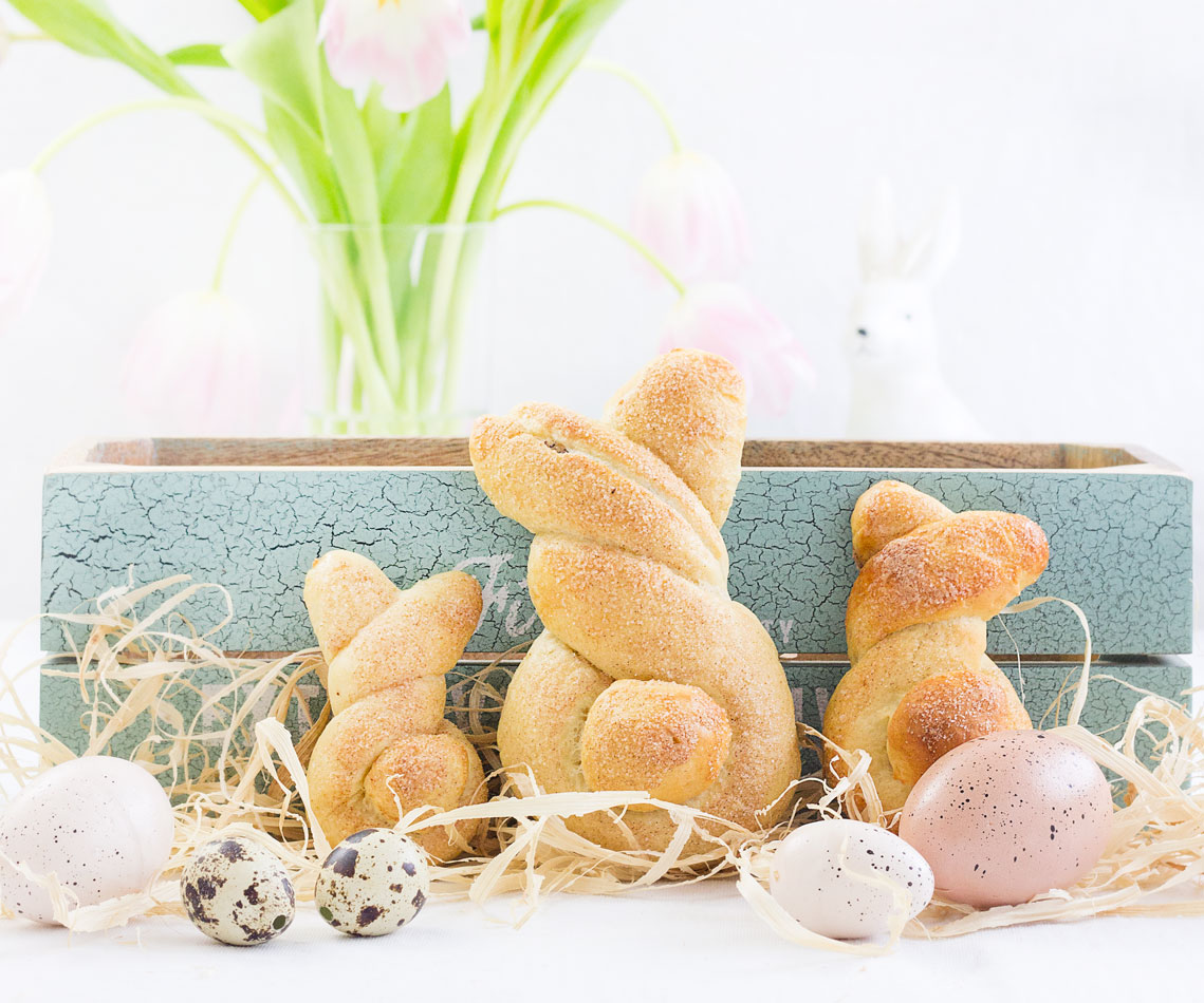 Rezept für Hefe-Osterhasen mit Mohnfüllung