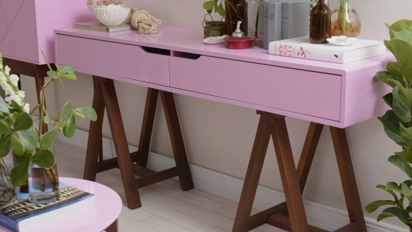 Estilo retro en rosa