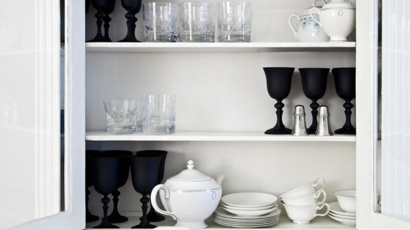 decoración con porcelana negra