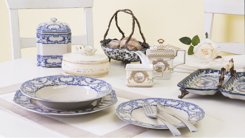 decoración con vajillas de porcelana
