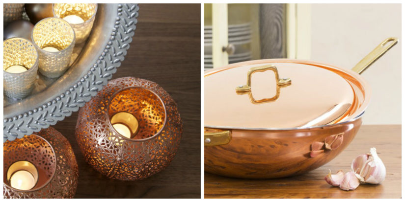 decoración con pino cobre