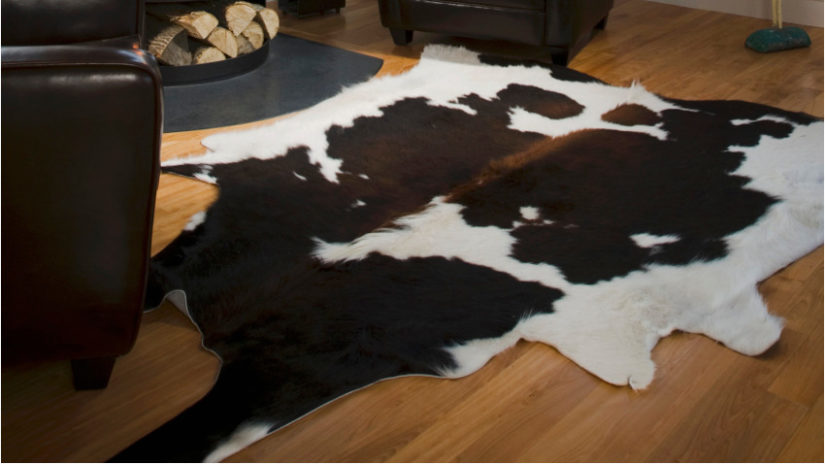 Decoración con cuero vaca