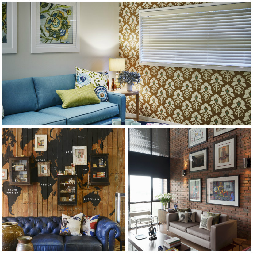 decoración de salones paredes con estilo